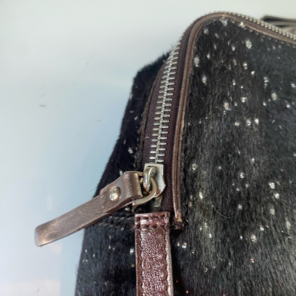$720 Kate Spade Collect Line Ltd Ed Hand Bag Purse black Pony Hair Silver Metall - Picture 16 of 17